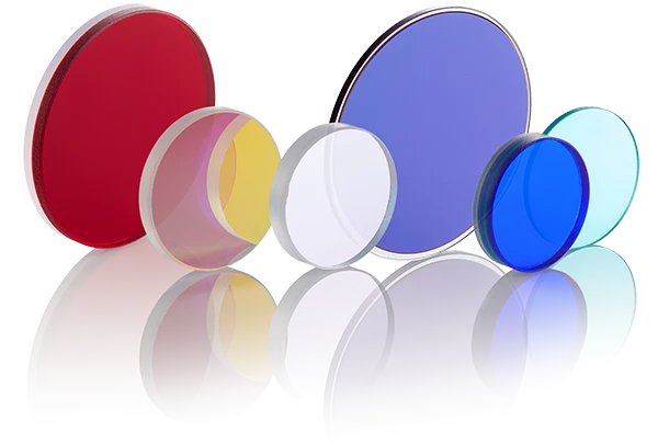 Optical filter or component from Andover Corporation shown on a white background.