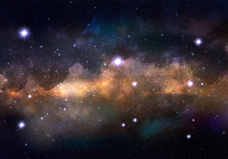 panorama of starry sky, artistic vision of the milky way